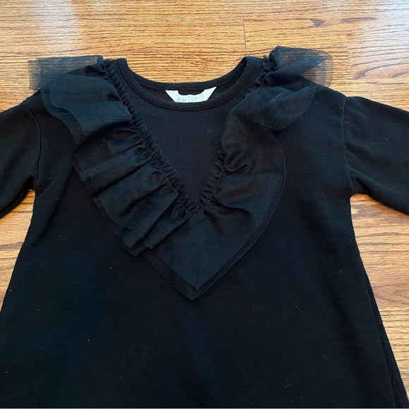 Black Tulle Ruffle Tunic - Picture 2 of 4